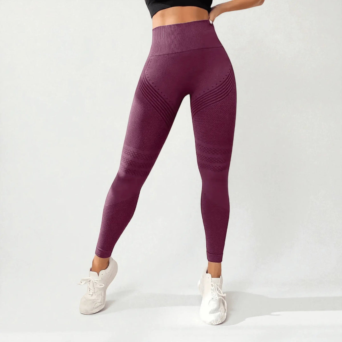 Leggings 3D VivaCuerpo™ - Rojo Oscuro — imagen 3
