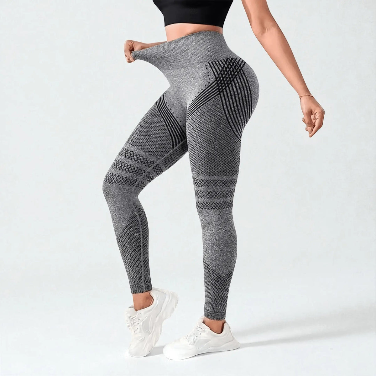 Leggings 3D VivaCuerpo™ - Gris Carbón — imagen 2